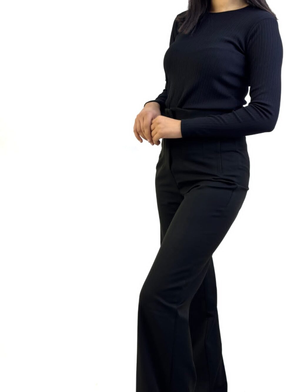 Pantalon large à pinces | Noir – Image 3