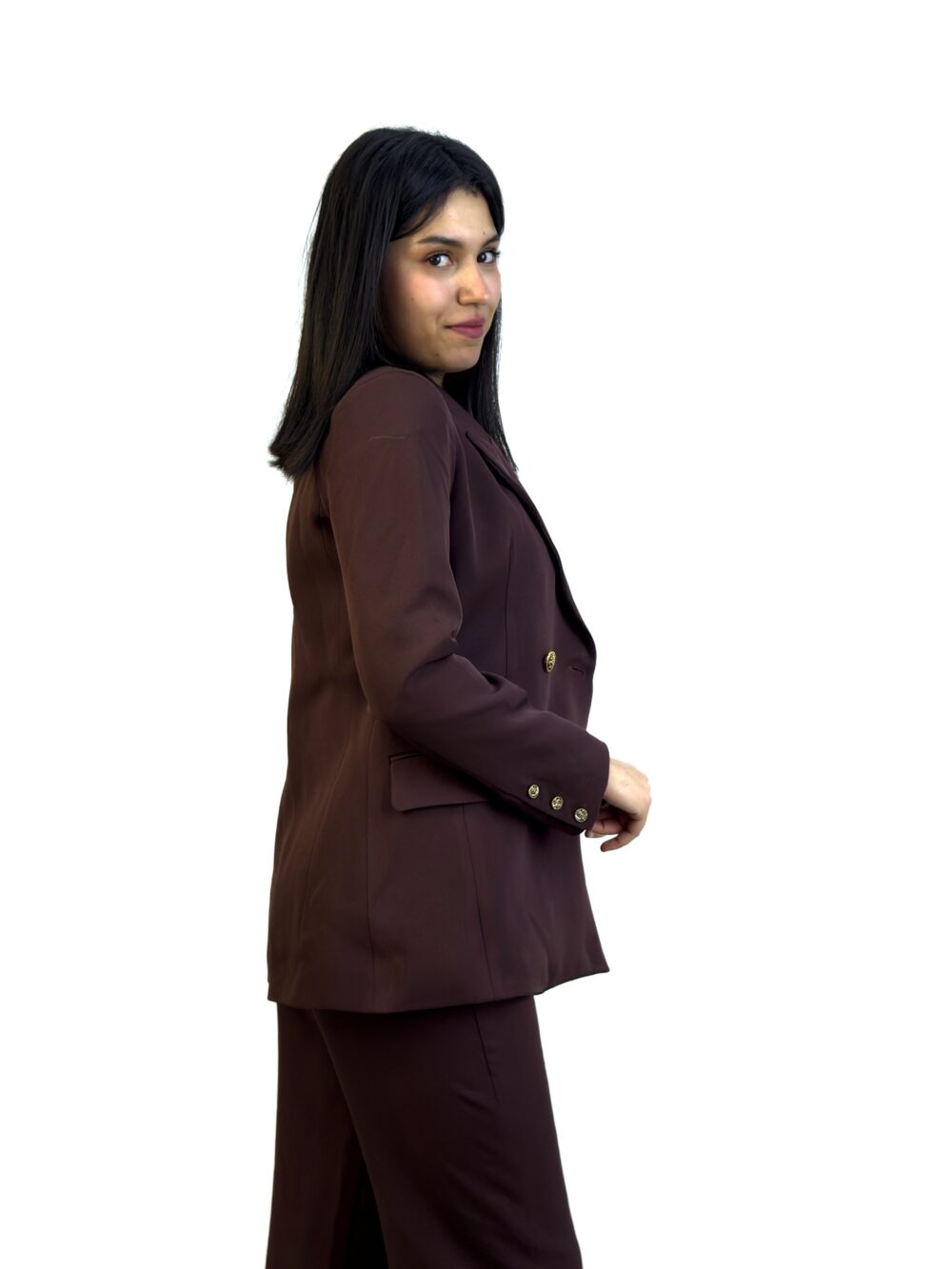 Set avec pantalon large | Marron