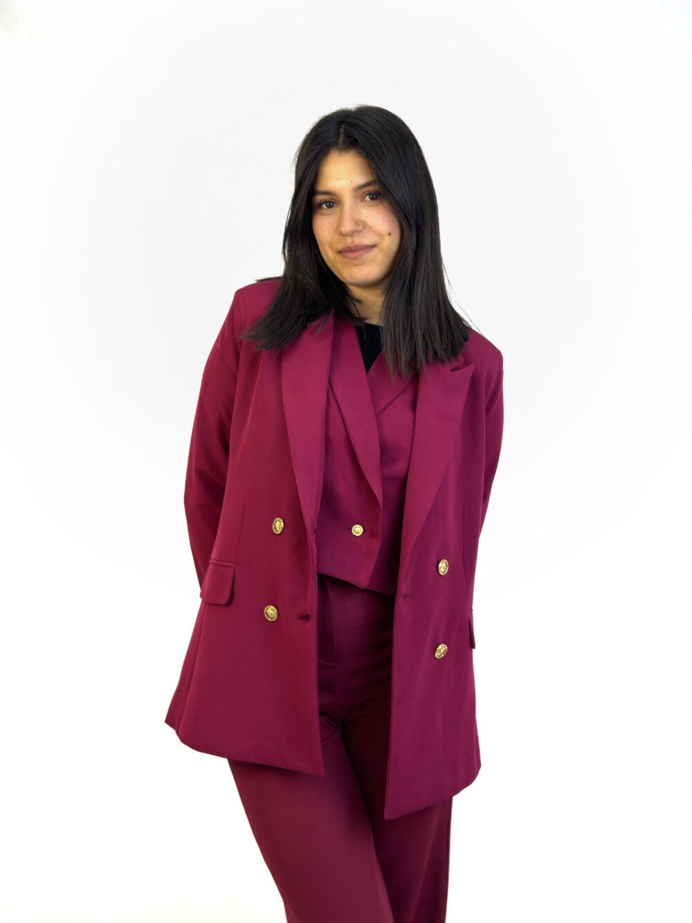 Set avec pantalon large | Rouge – Image 3