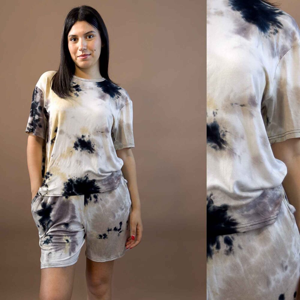 set pull et short coton tie and die