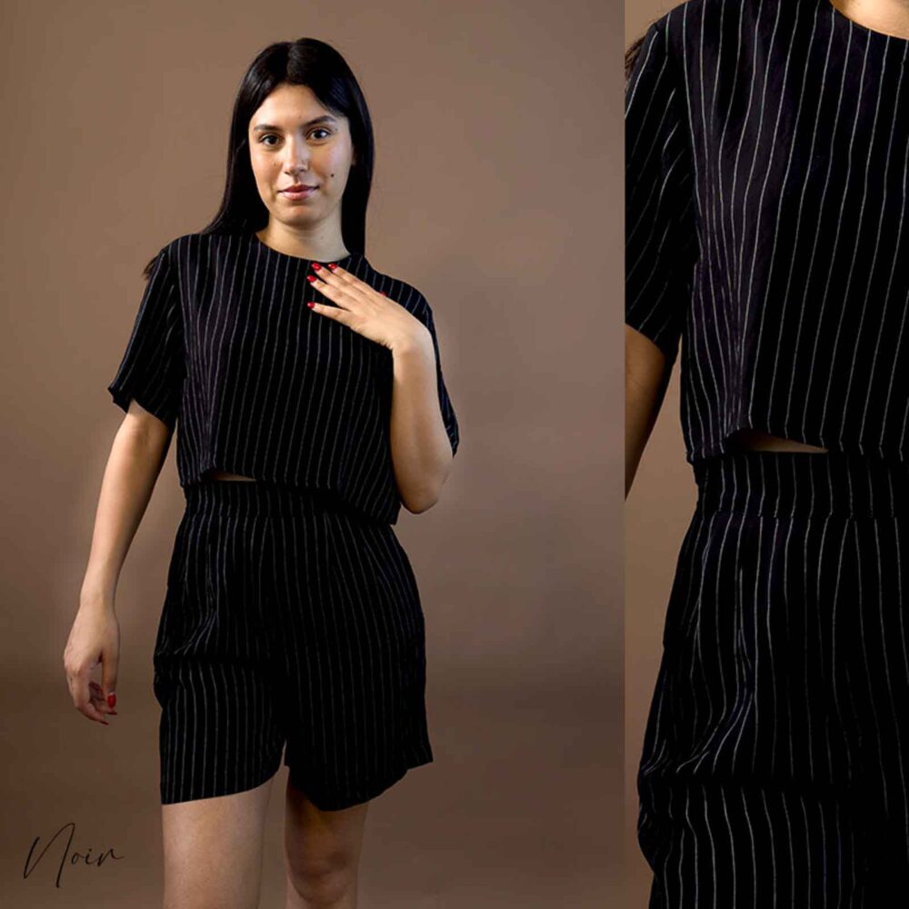 set pull et short rayé – Image 3