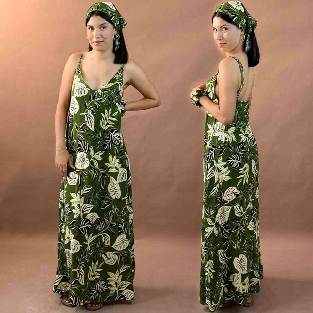 Robe bretelle avec foulard