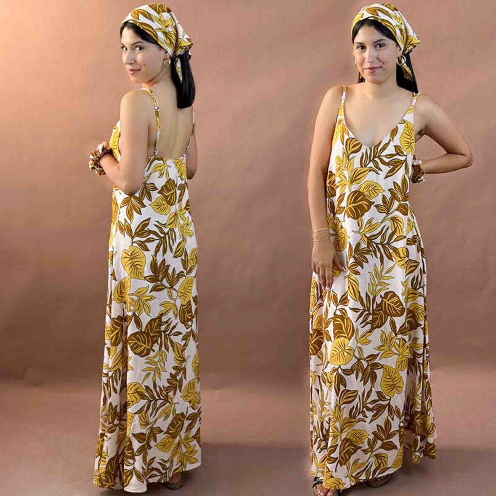 Robe bretelle avec foulard – Image 2