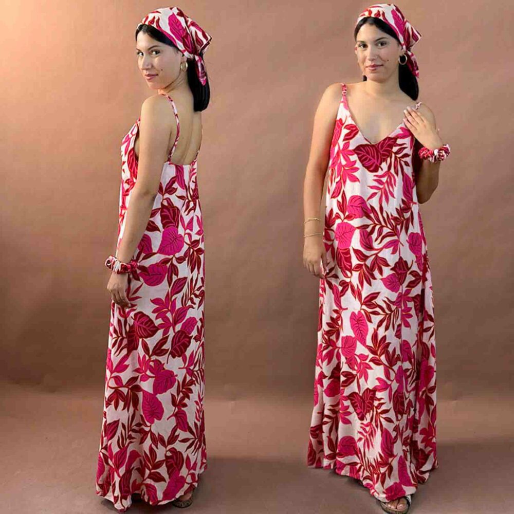 Robe bretelle avec foulard – Image 3