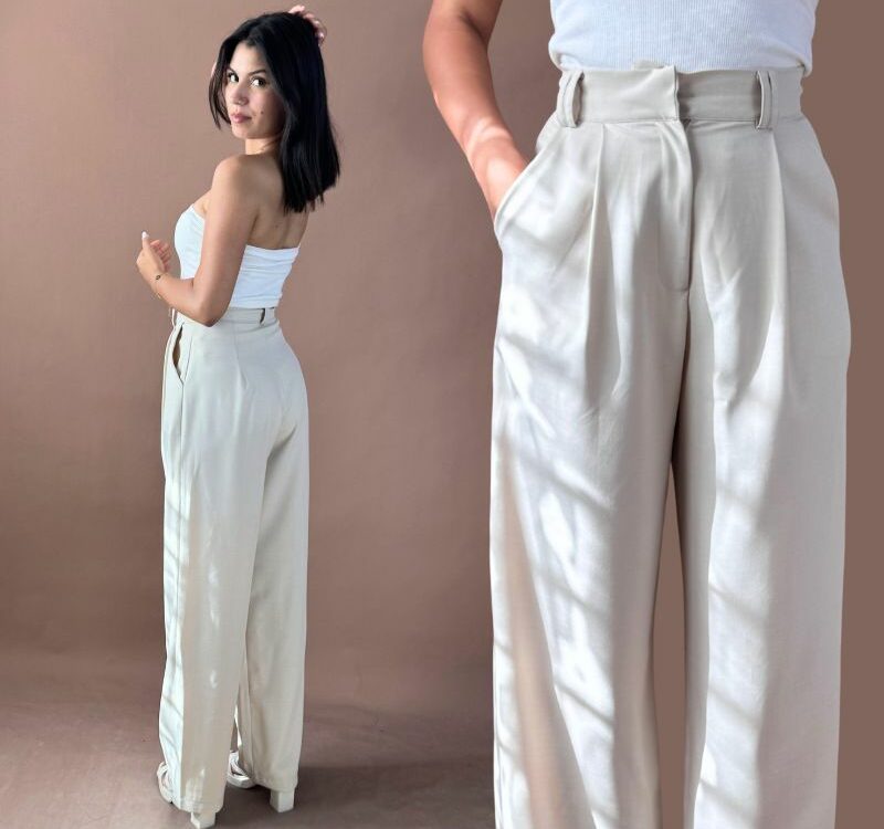 Pantalon fermeture agrafe